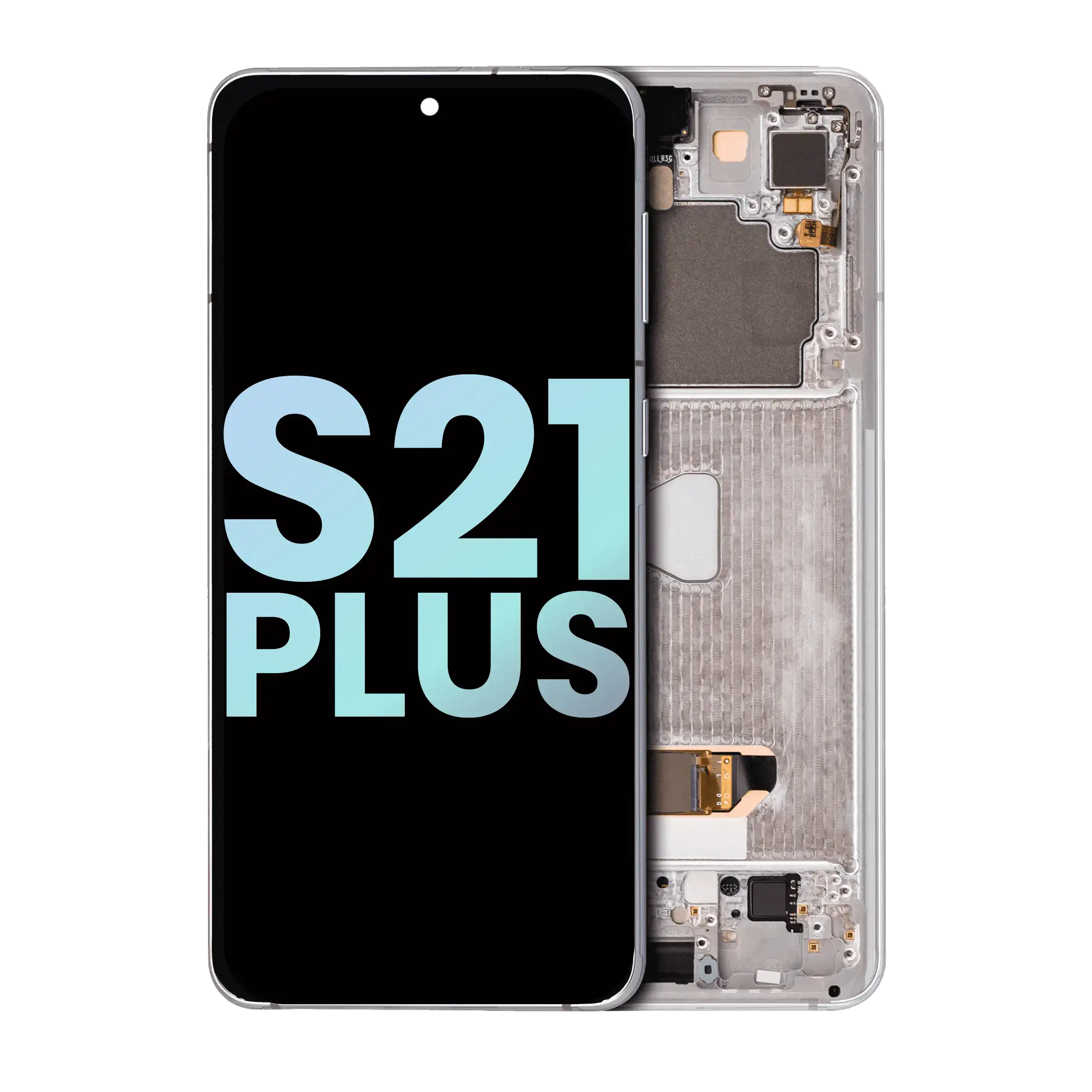OLED-Display mit Rahmen für Samsung Galaxy S21 Plus Service Pack Phantom Silver