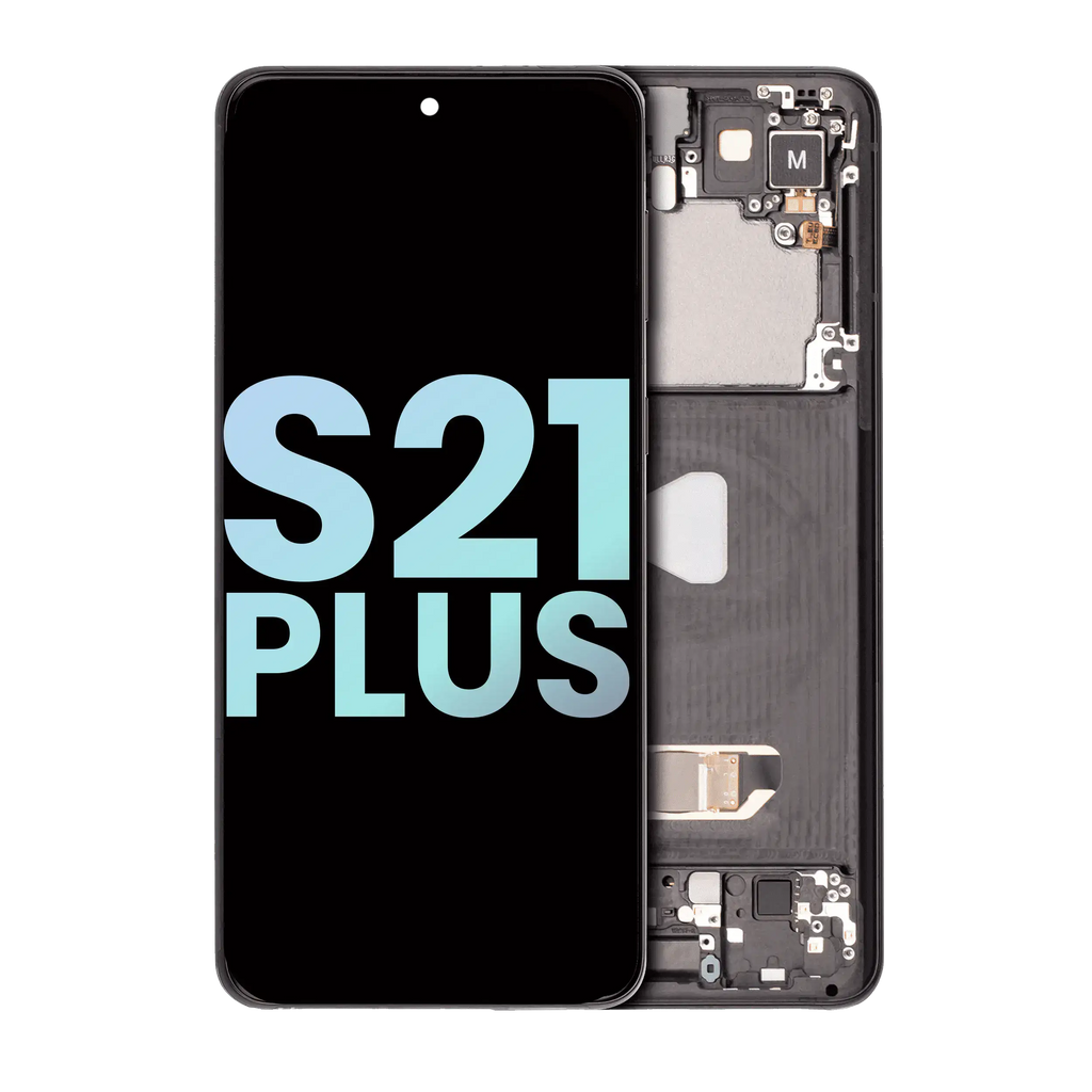 OLED-Display mit Rahmen Samsung Galaxy S21 Plus 5G Service Pack Phantom Black