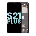OLED-Display mit Rahmen Samsung Galaxy S21 Plus 5G Service Pack Phantom Black