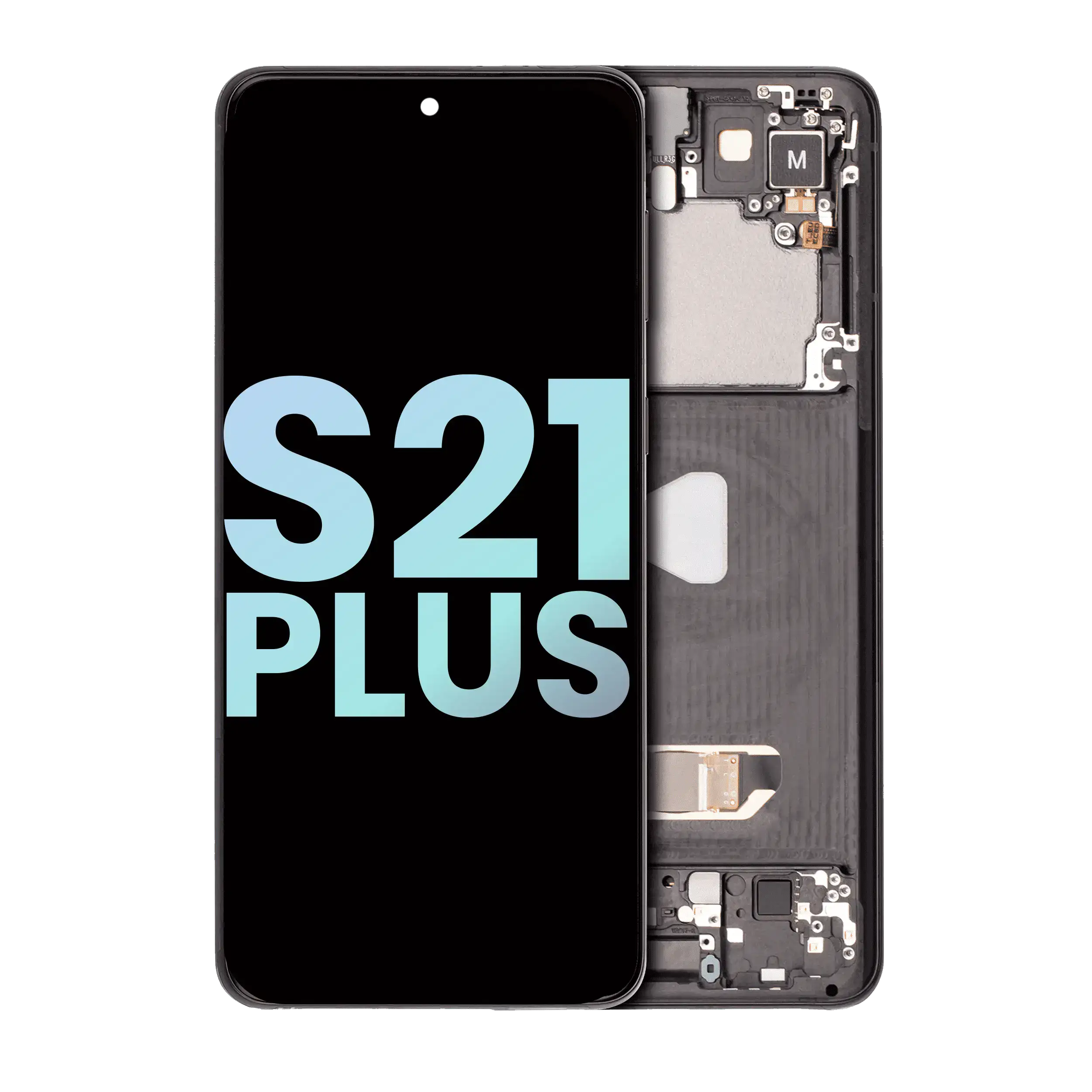 OLED-Display mit Rahmen Samsung Galaxy S21 Plus 5G Service Pack Phantom Black