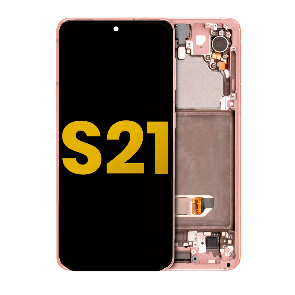 OLED-Display mit Rahmen für Samsung Galaxy S21 5G (Refurbished) (Phantom Pink)