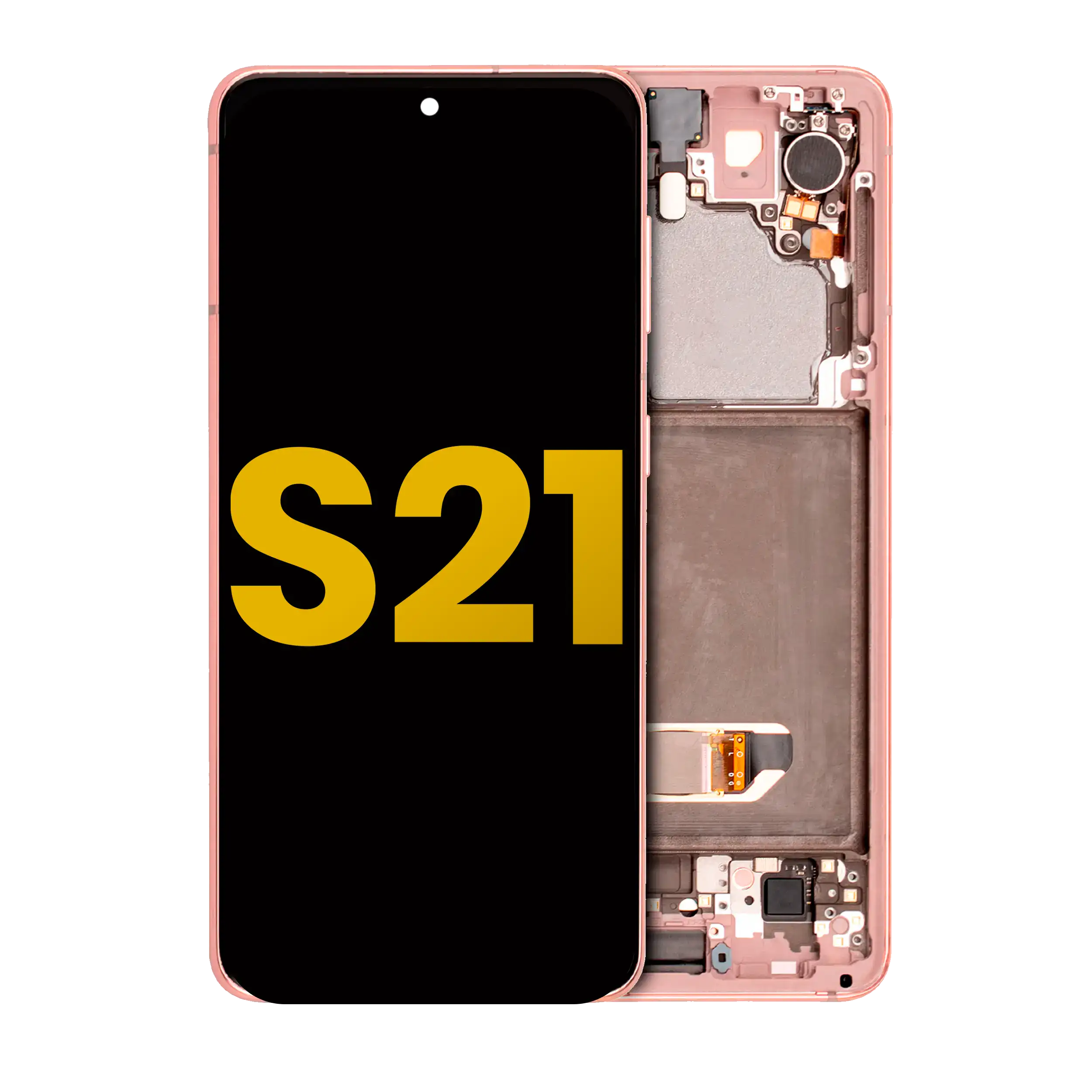 OLED-Display mit Rahmen für Samsung Galaxy S21 5G (Refurbished) (Phantom Pink)