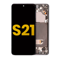 OLED-Display mit Rahmen für Samsung Galaxy S21 5G (Wiederaufbereitet, Phantom Gr