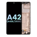OLED-Display mit Rahmen für Samsung Galaxy A42 5G (Svc Pack) (Prism Dot Black)
