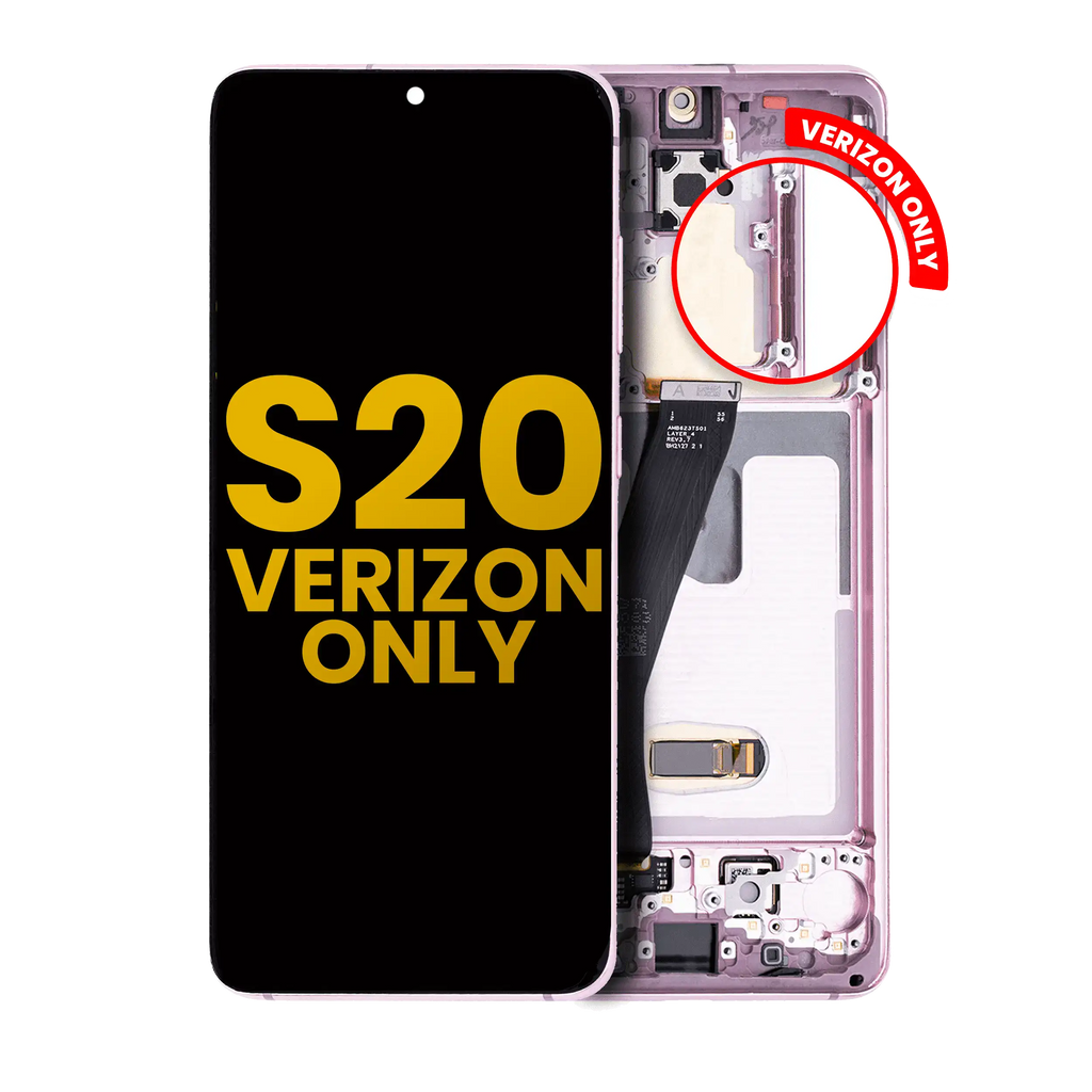 OLED-Display mit Rahmen Samsung S20 Cloud Pink Refurbished