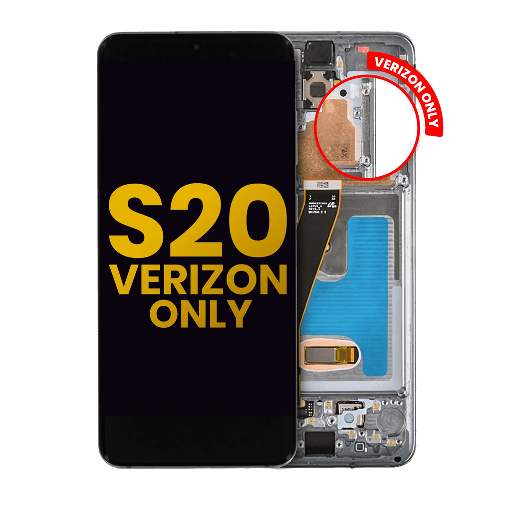OLED-Display mit Rahmen für Samsung Galaxy S20 Schwarz (Refurbished)