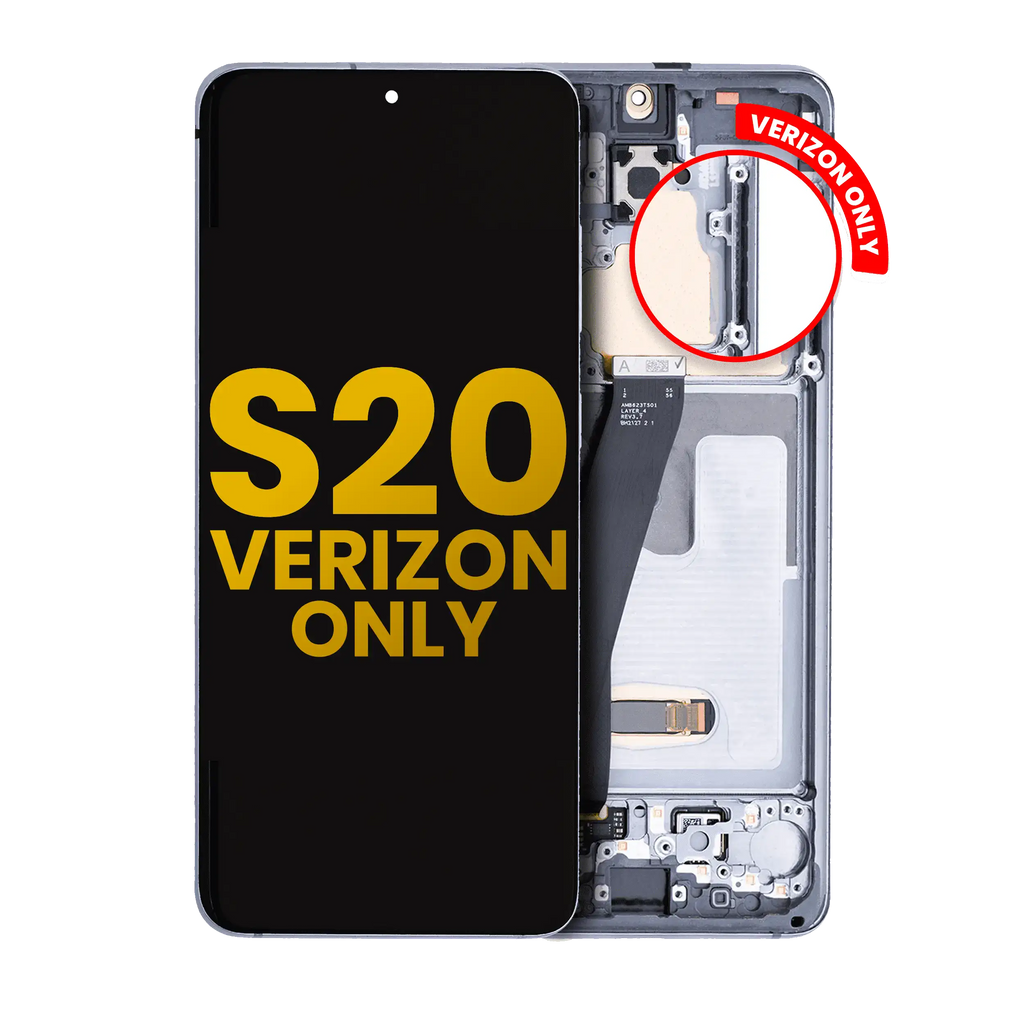 OLED-Display mit Rahmen Samsung Galaxy S20 Refurbished Grau