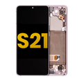 OLED-Aufsatz mit Rahmen für Samsung Galaxy S21 5G (Refurbished) (Phantom Violet)
