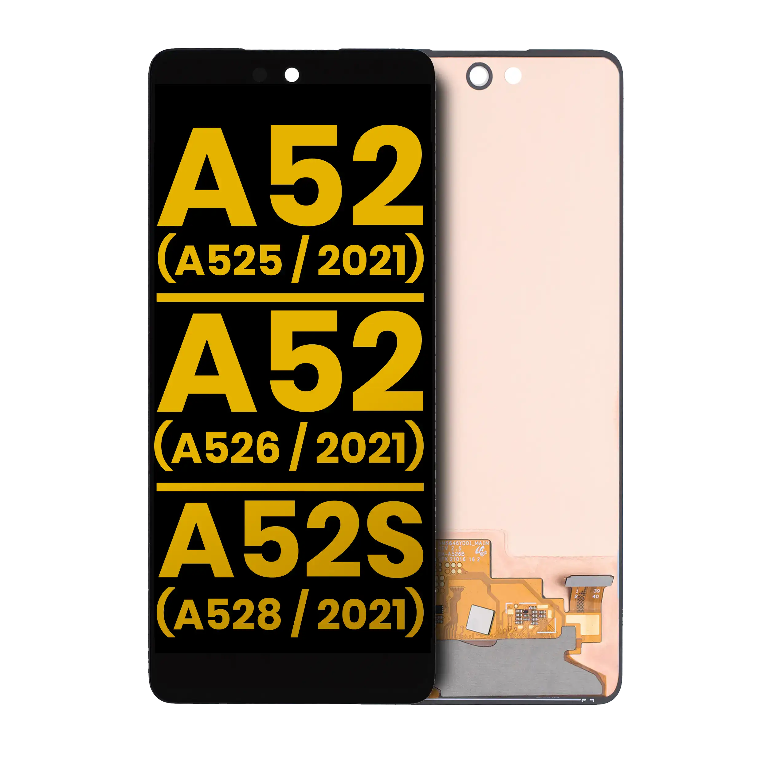 OLED Display without Frame for Samsung A52 4G (A525/2021) / 5G (A526/2021) / A52S 5G (A528/2021) (Refurbished) (all colors)