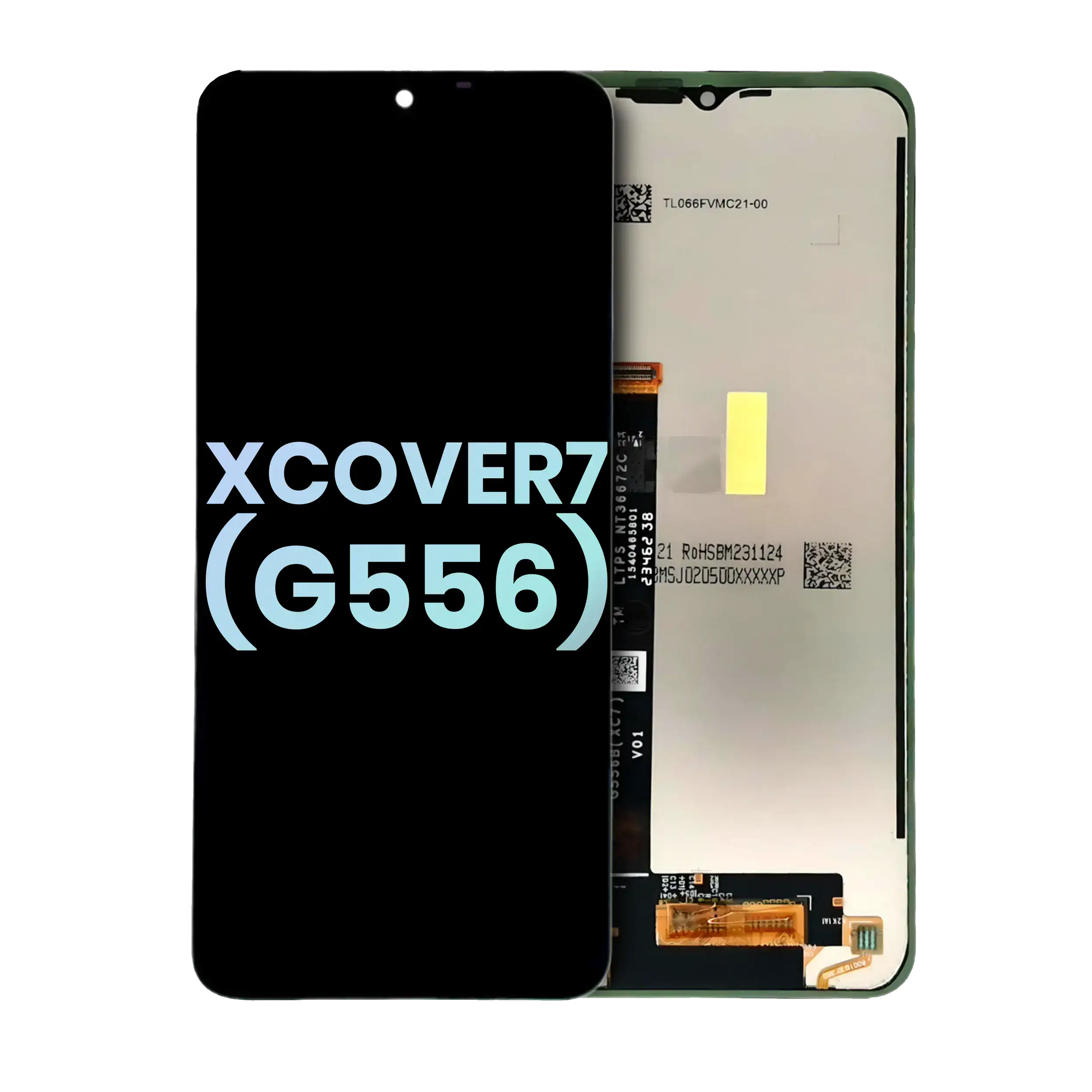 Frameless OLED Display for Samsung Galaxy Xcover7 5G (G556) (Service Pack) (Black)