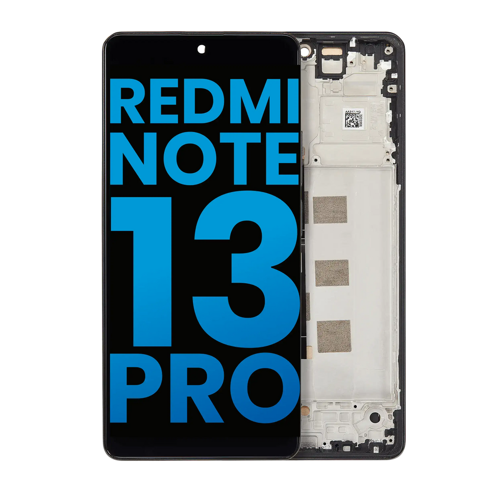 LCD mit Rahmen für Xiaomi Redmi Note 13 Pro 4G - Schwarz (Incell)