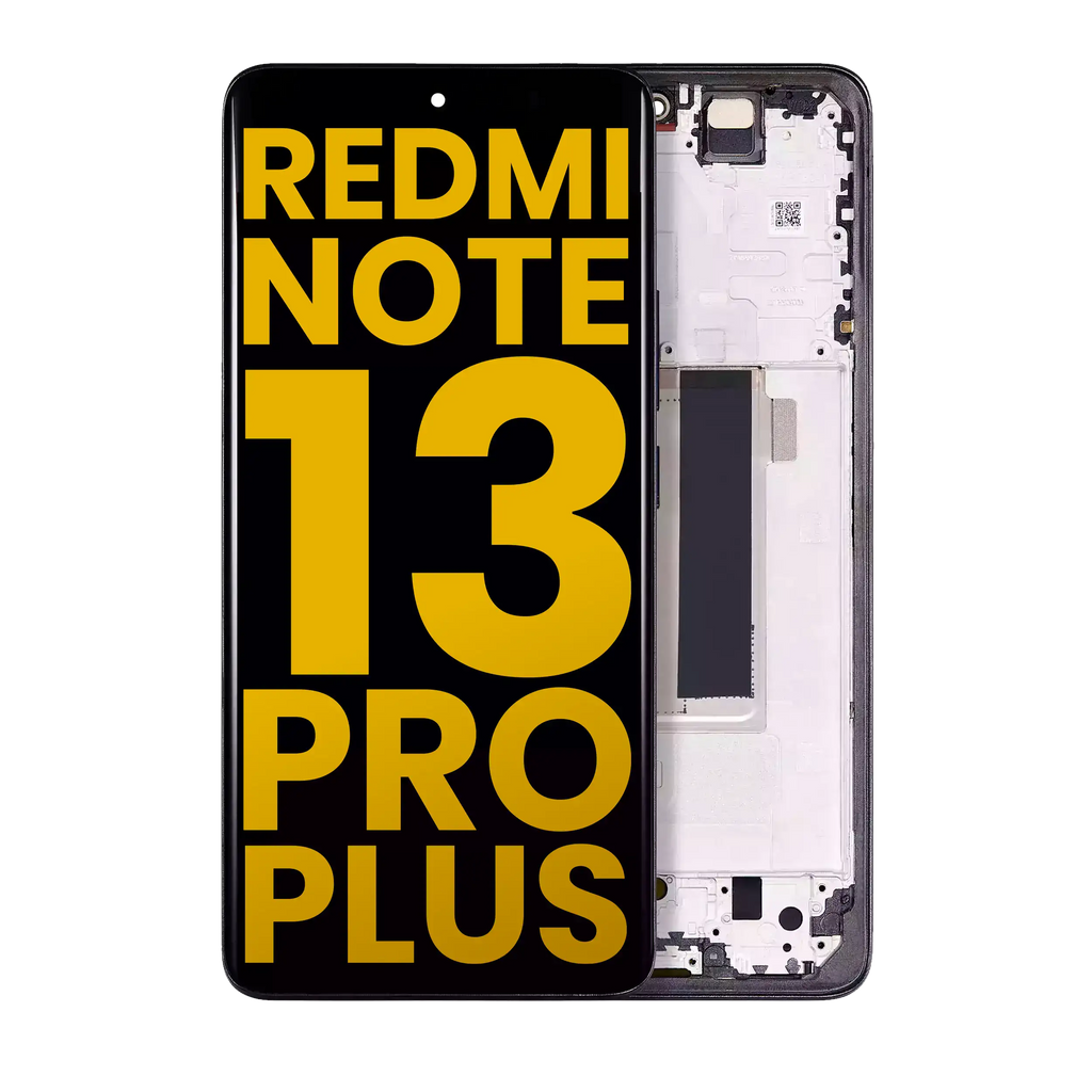 OLED-Display mit Rahmen für Xiaomi Redmi Note 13 Pro Plus (Refurb.) (Schwarz)