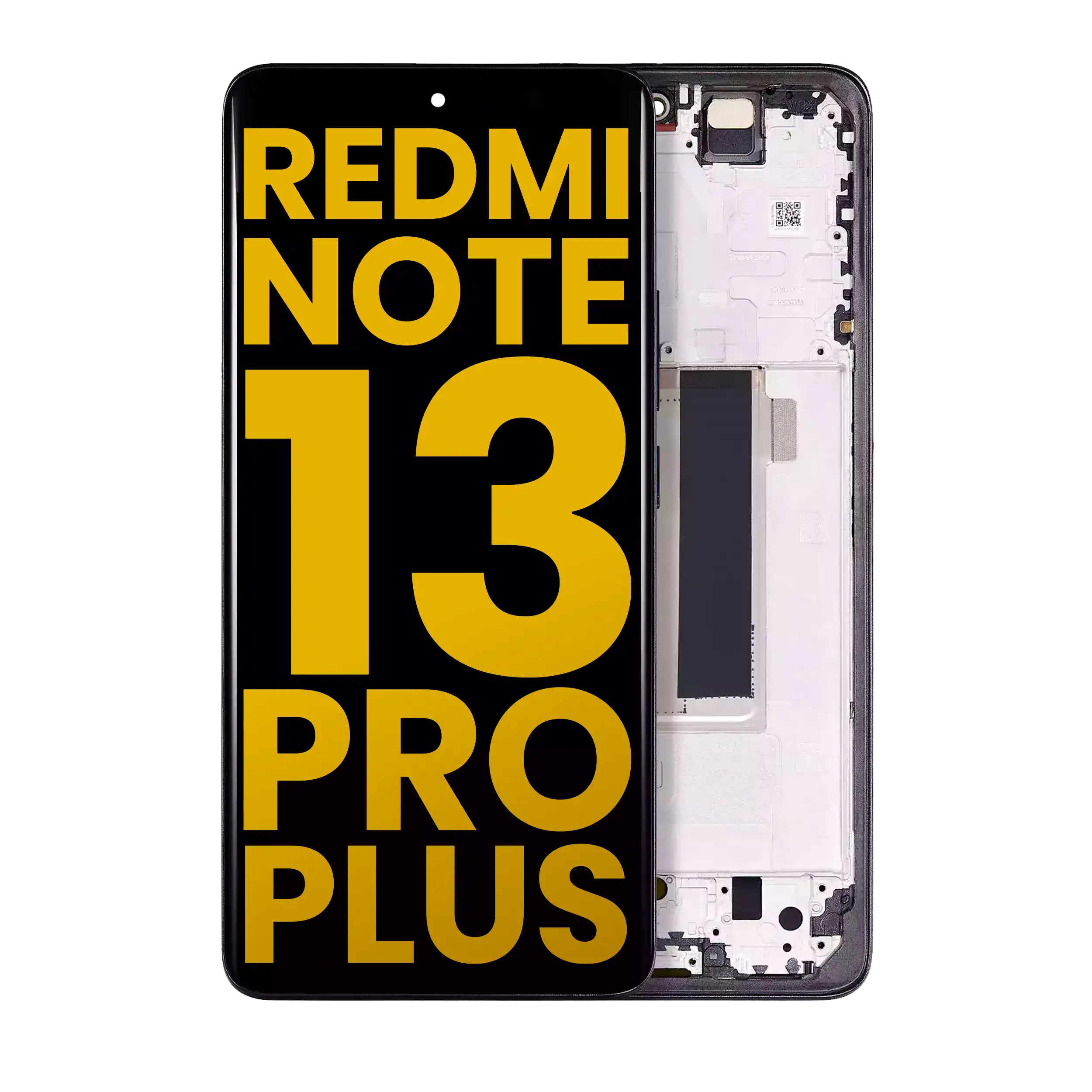 OLED-Display mit Rahmen für Xiaomi Redmi Note 13 Pro Plus (Refurb.) (Schwarz)