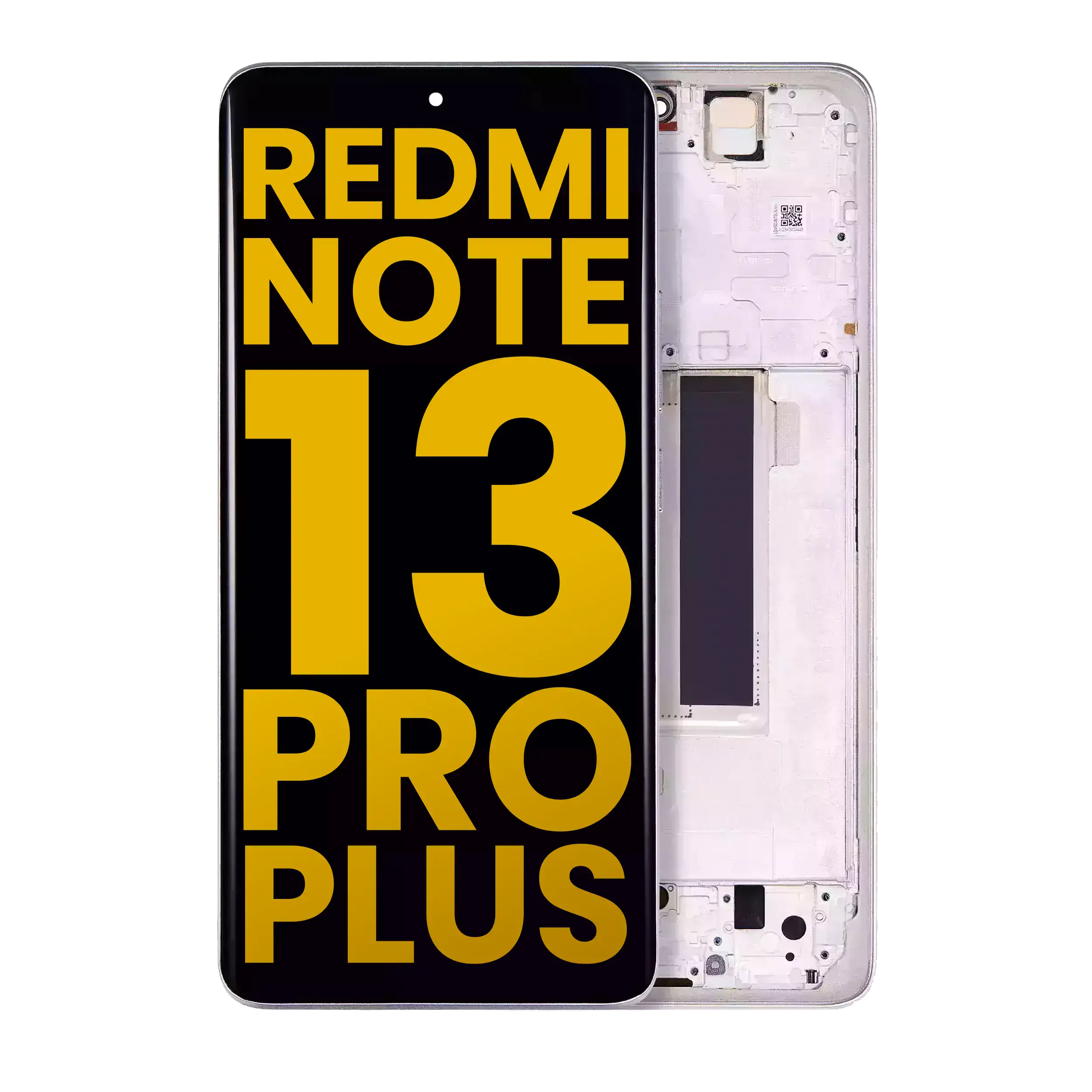 OLED-Display mit Rahmen für Xiaomi Redmi Note 13 Pro Plus (Refurbished) (Weiß)