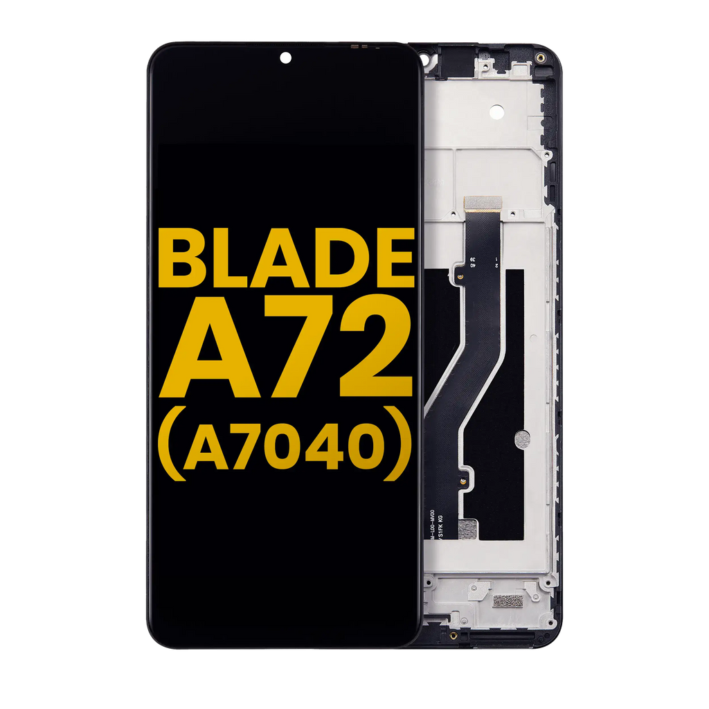 LCD-Komplettdisplay mit Rahmen für ZTE Blade A72 A7040 Refurbished Space Grau