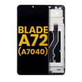 LCD-Komplettdisplay mit Rahmen für ZTE Blade A72 A7040 Refurbished Space Grau