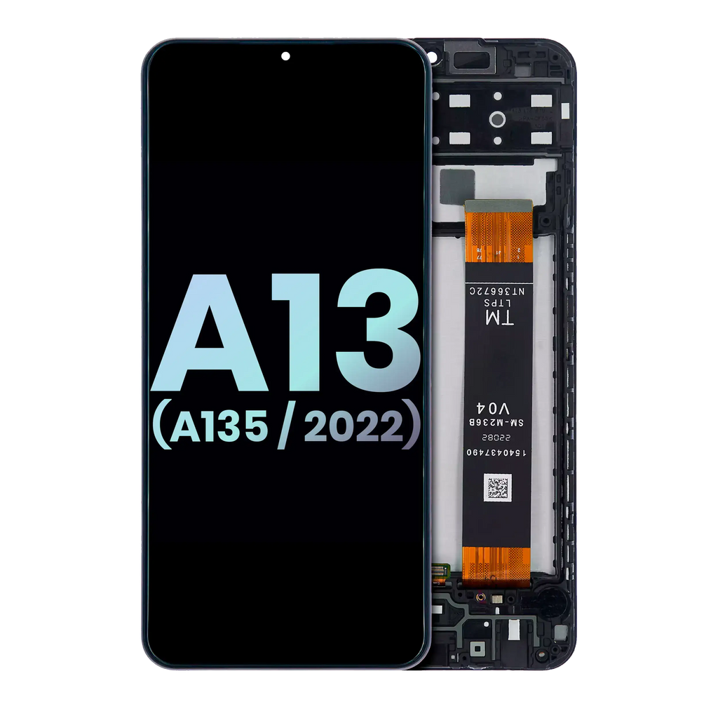 LCD Complete Assembly with Frame for Samsung Galaxy A13 4G (A135 / 2022) (Service Pack) (All Colors)