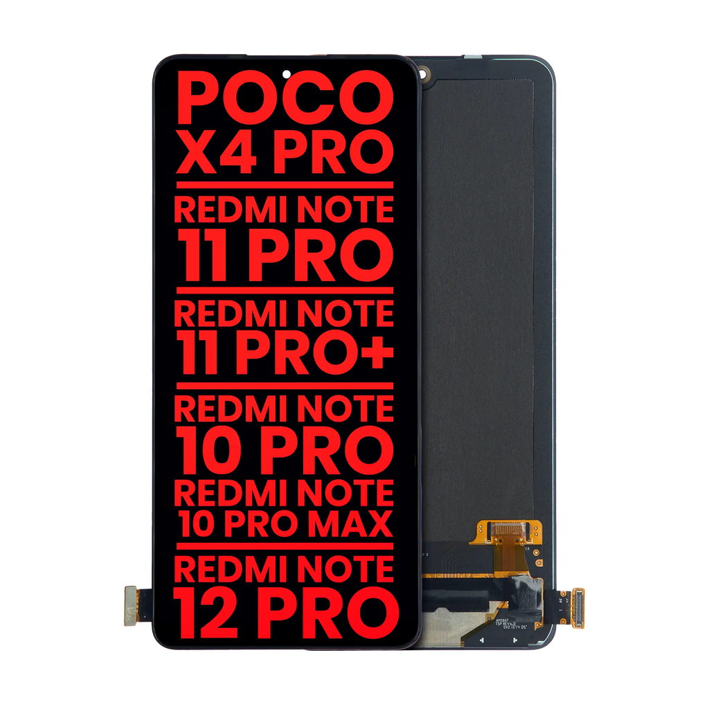 OLED-Display ohne Rahmen für Poco X4 Pro & Redmi Note 11/10/12 Pro (Premium)