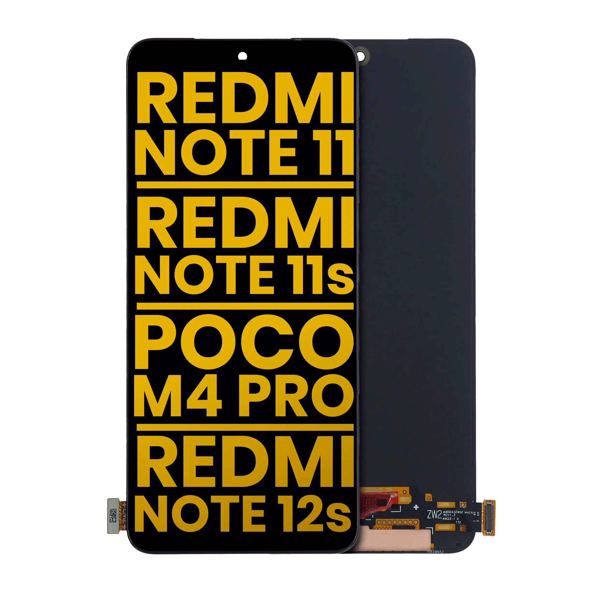 Frameless OLED Display for Xiaomi Redmi Note 11 / Redmi Note 11S 4G / Xiaomi Poco M4 Pro 4G / Redmi Note 12S (Refurbished) (All Colors)