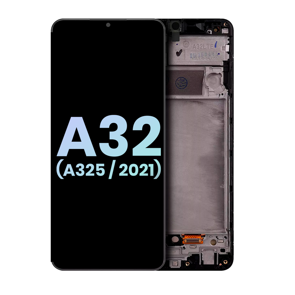 LCD-Display mit Rahmen Samsung Galaxy A32 4G Schwarz Service Pack