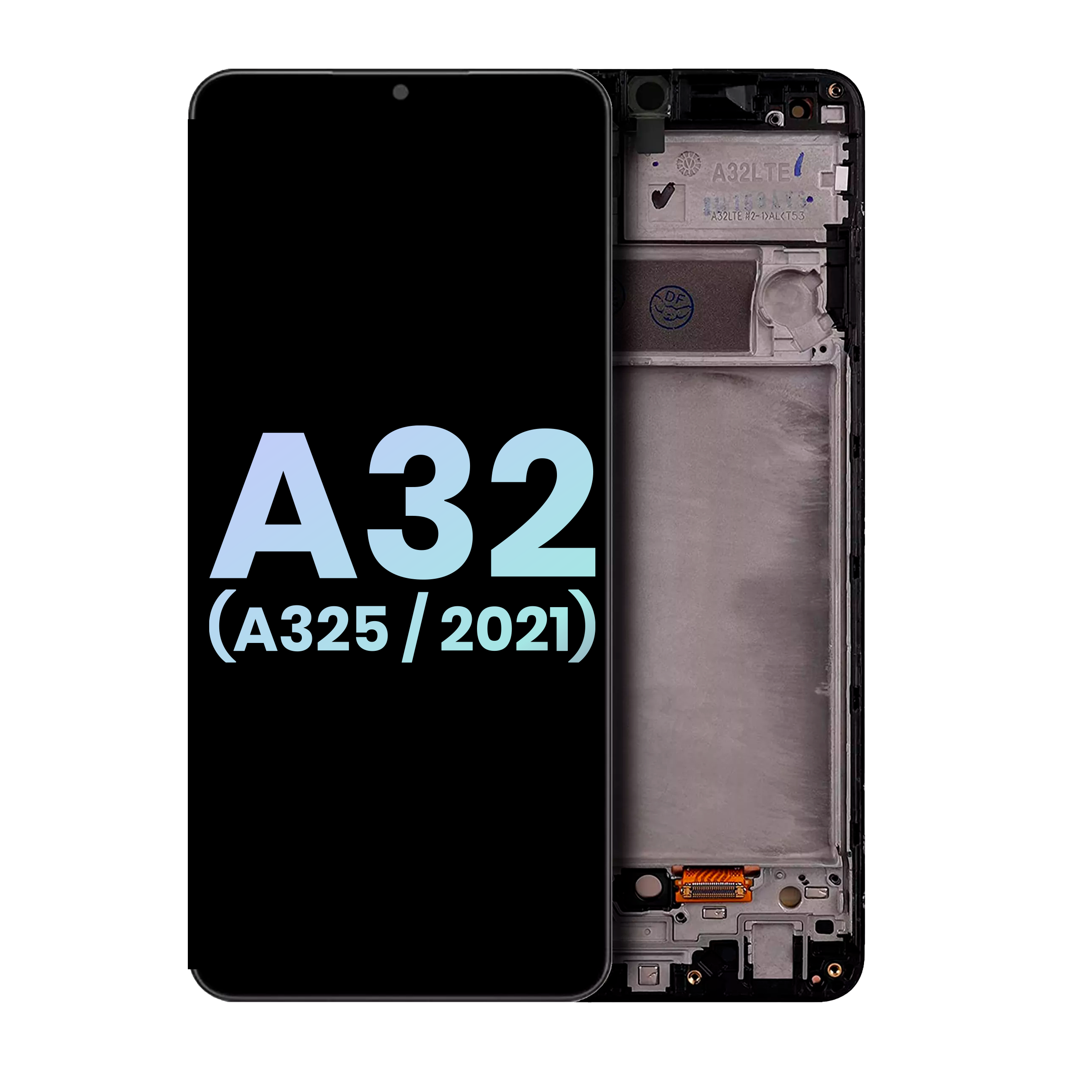 LCD-Display mit Rahmen Samsung Galaxy A32 4G Schwarz Service Pack