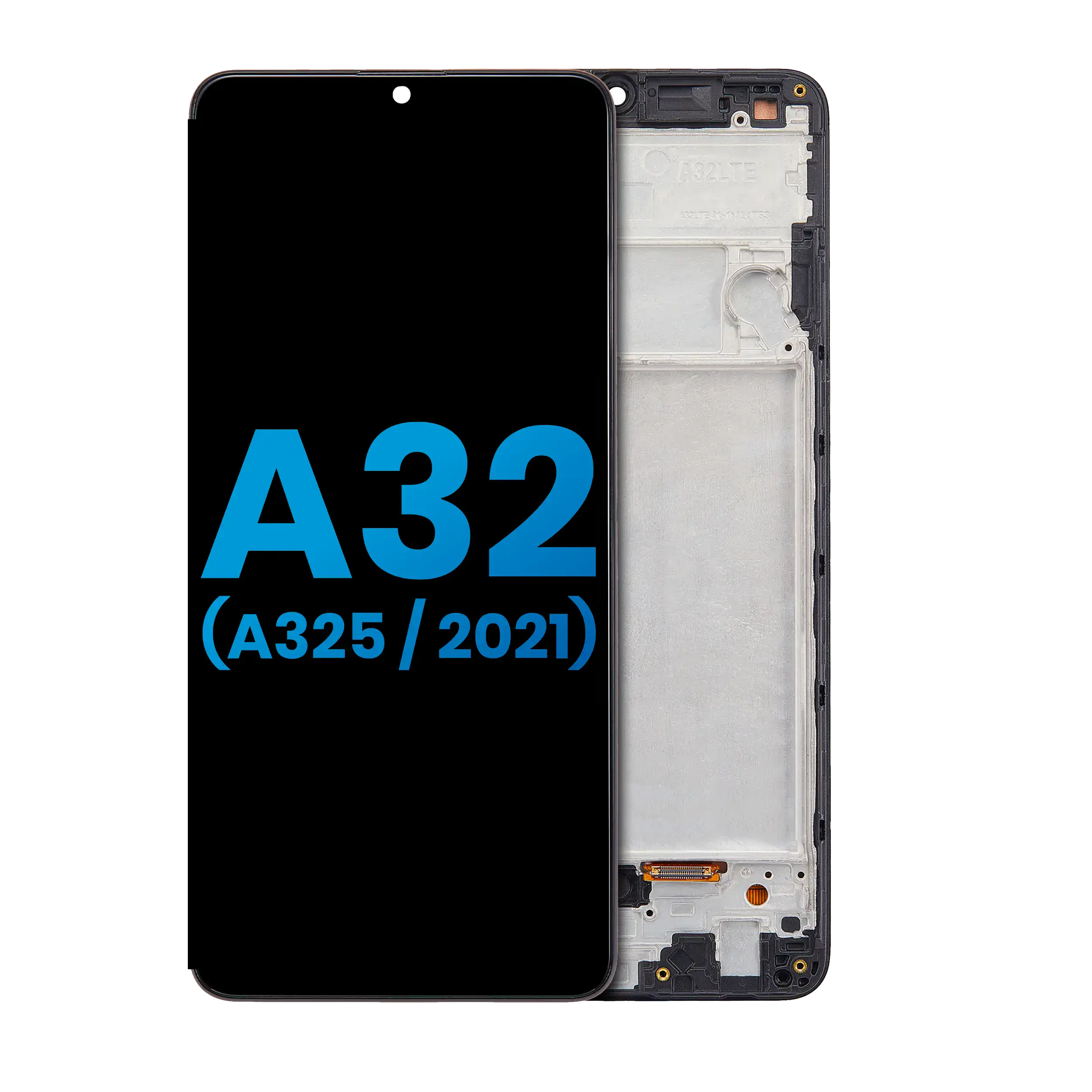 LCD-Display mit Rahmen o. FP für Samsung A32 4G Schwarz Afterm. Incell