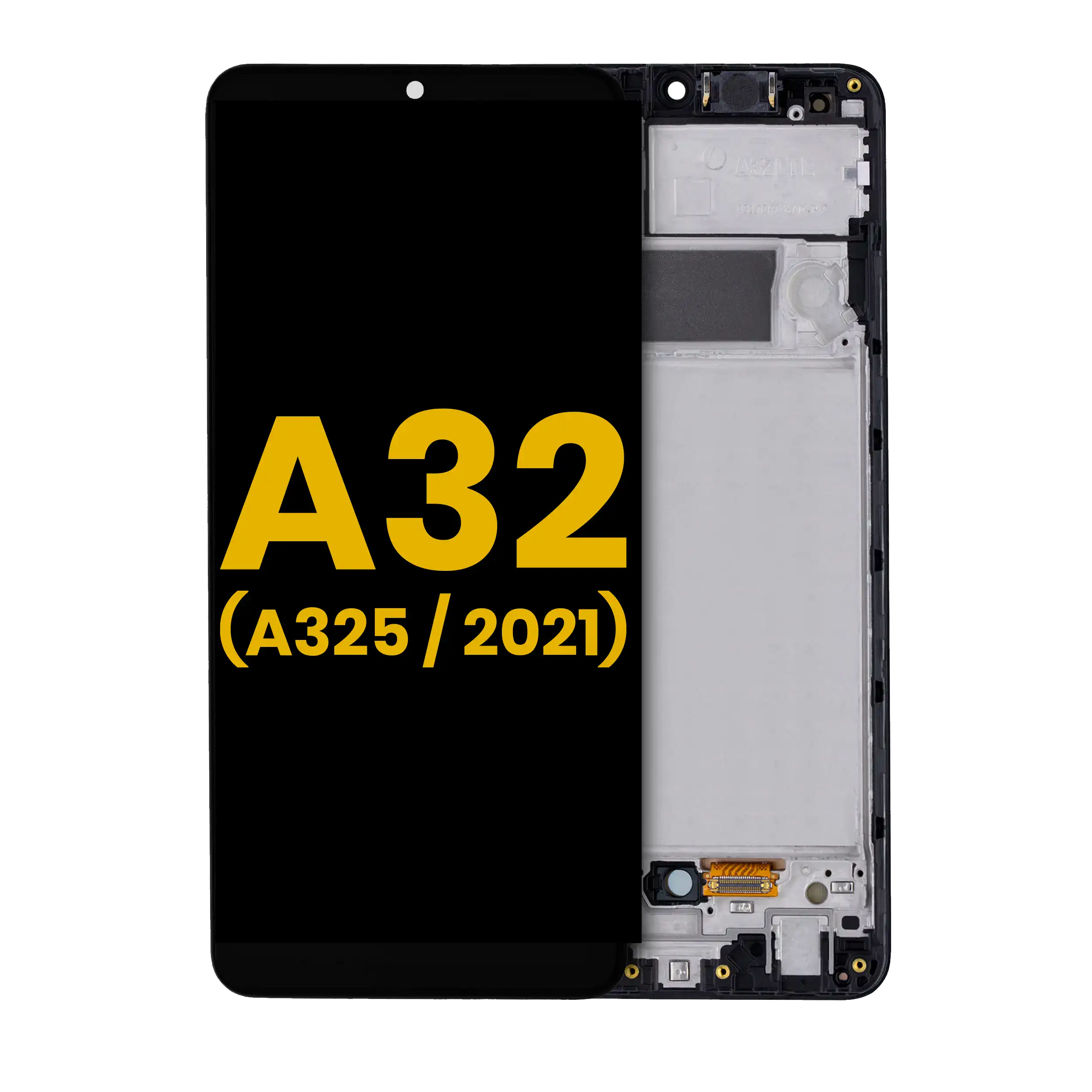 OLED Display with Frame for Samsung Galaxy A32 4G (A325 / 2021) (Refurbished) (Awesome Black)