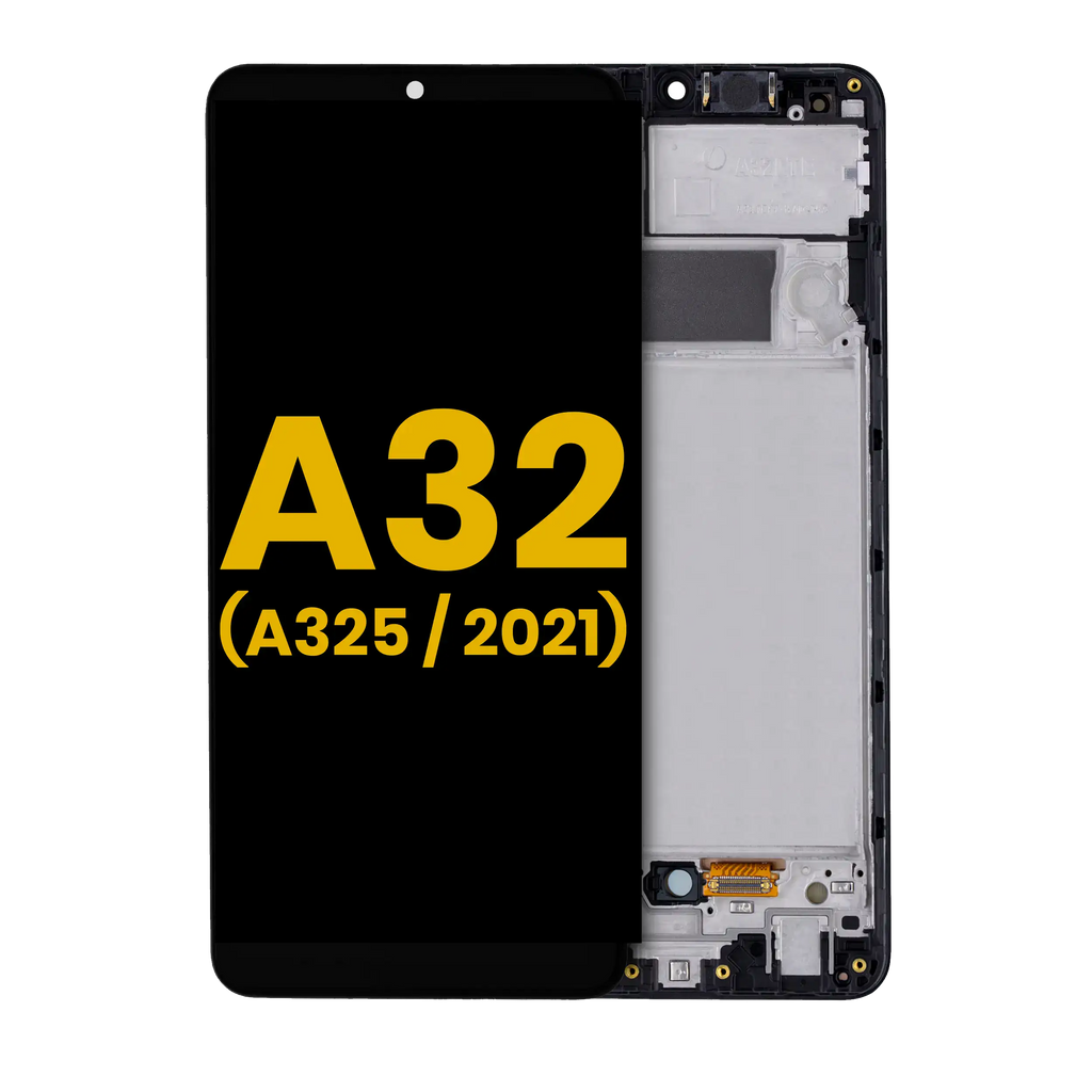 OLED Display with Frame for Samsung Galaxy A32 4G (A325 / 2021) (Refurbished) (Awesome Black)