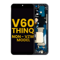 OLED Display with Frame for LG V60 ThinQ 5G (Non-Verizon 5G UW Frame) (Refurbished) (Black)