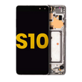 OLED-Display mit Rahmen für Samsung Galaxy S10 5G (Refurbished) (Crown Silver)