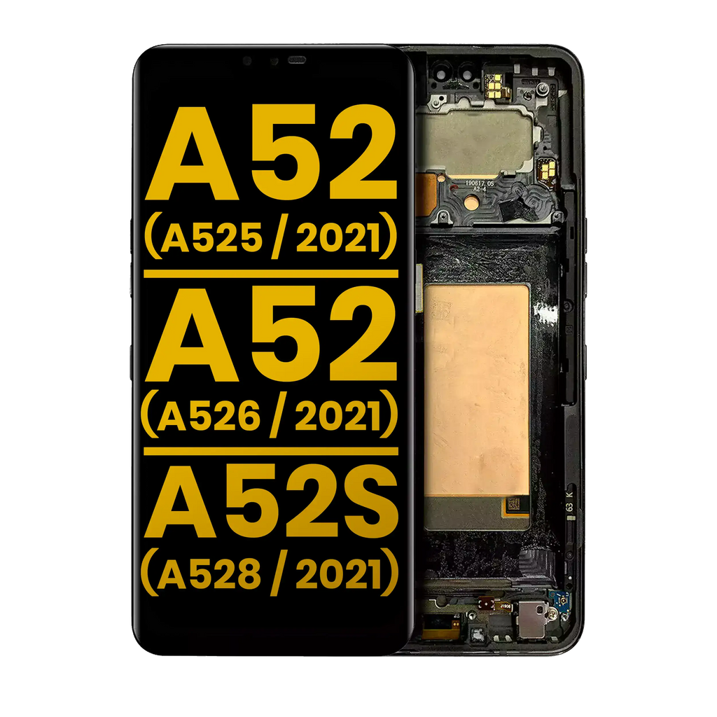 OLED Display with Frame for Samsung Galaxy A52 4G/5G/A52S (2021) – Refurbished – Awesome Blue
