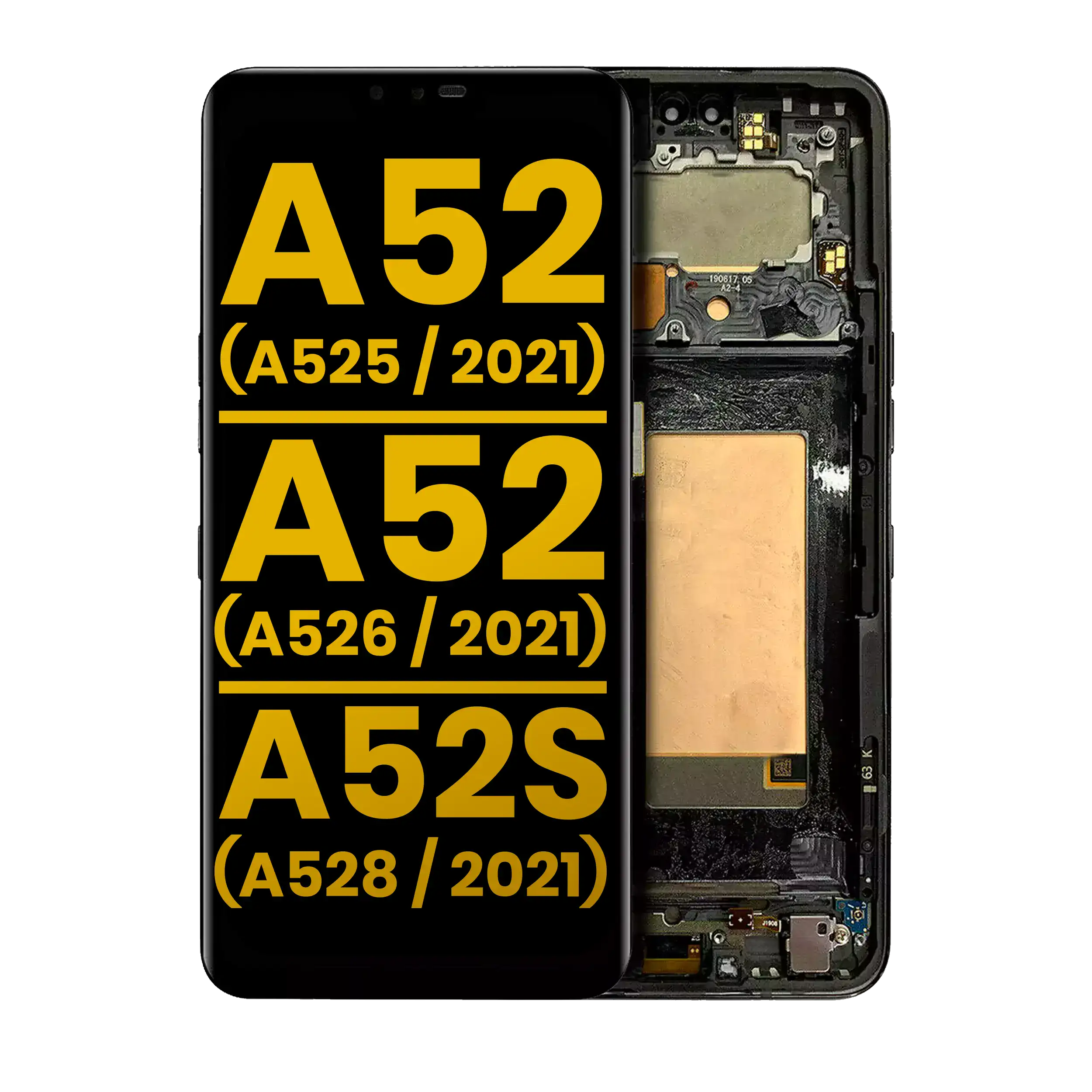 OLED Display with Frame for Samsung Galaxy A52 4G/5G/A52S (2021) – Refurbished – Awesome Blue