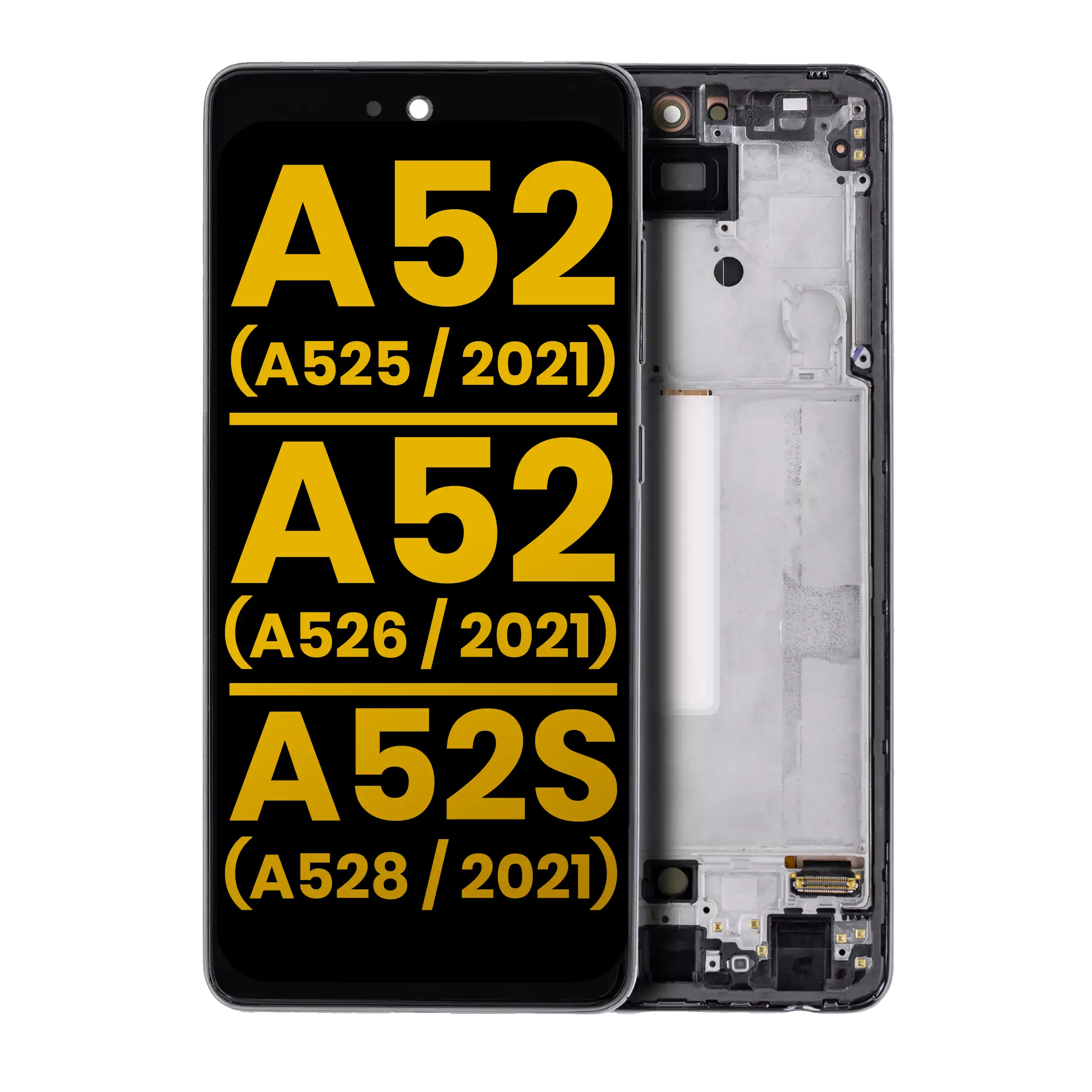 Samsung A52/A52s OLED-Display mit Rahmen Refurbished Schwarz