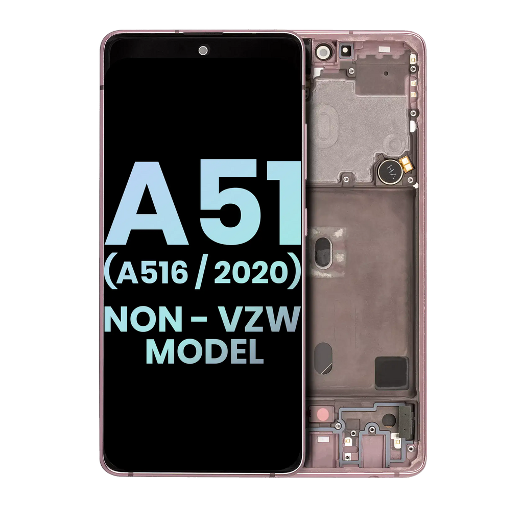 Samsung Galaxy A51 5G OLED-Display mit Rahmen Service Pack Prism Cube Pink