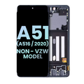 OLED-Display mit Rahmen für Samsung A51 5G, Service Pack, Prism Cube Black