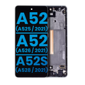 LCD-Display mit Rahmen o. FP für Samsung A52 4G/5G/A52S, Weiß, Afterm. InCell
