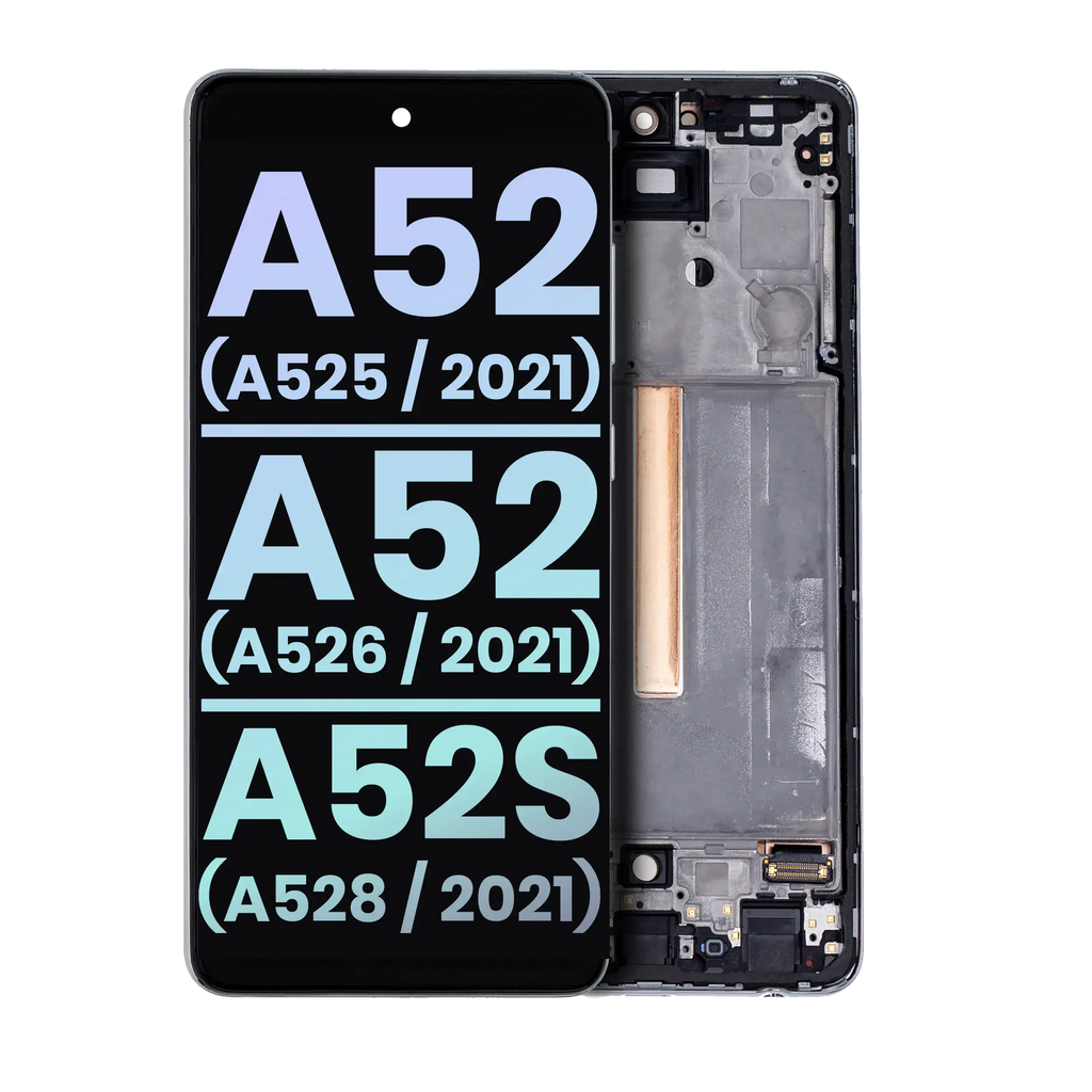OLED Display with Frame for Samsung Galaxy A52 4G (A525 / 2021) / A52 5G (A526 / 2021) / A52S 5G (A528 / 2021) (Service Pack) (Awesome White)