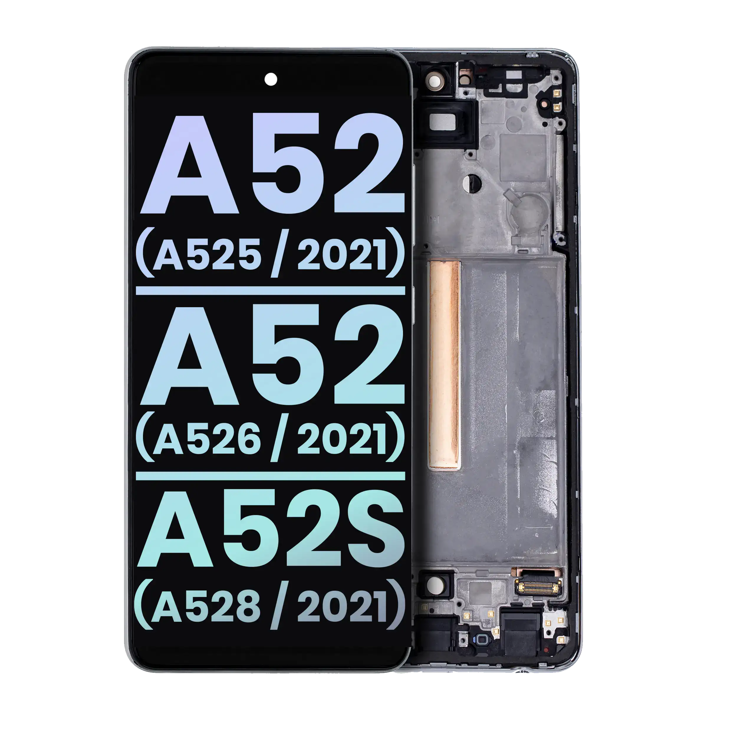 OLED Display with Frame for Samsung Galaxy A52 4G (A525 / 2021) / A52 5G (A526 / 2021) / A52S 5G (A528 / 2021) (Service Pack) (Awesome White)