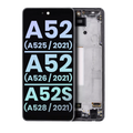 OLED Display with Frame for Samsung Galaxy A52 4G (A525/2021) / A52 5G (A526/2021) / A52S 5G (A528/2021) (Service Pack) (Awesome Black)