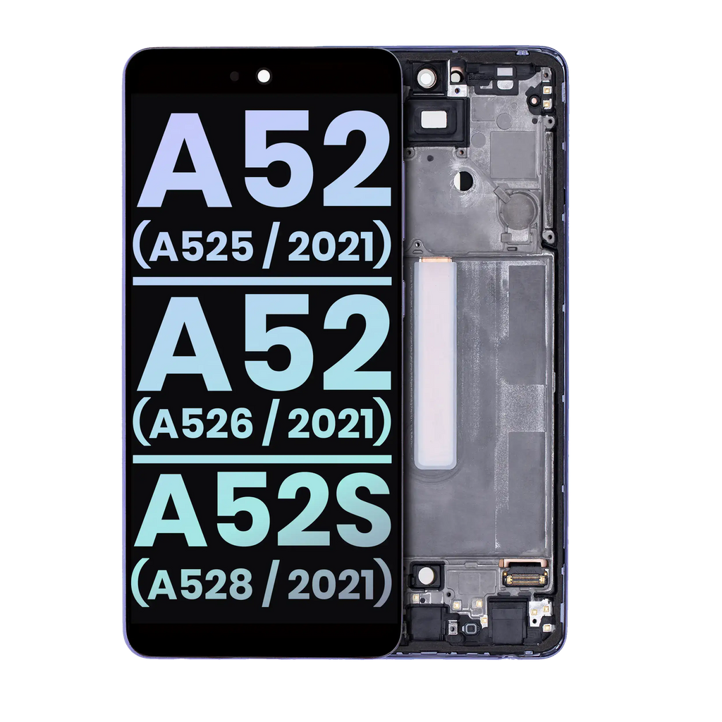 Samsung Galaxy A52/A52s OLED-Display mit Rahmen (Service Pack) Violet