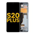 OLED-Display mit Rahmen für Samsung Galaxy S20 Plus 5G (Refurb.) Cloud Blue