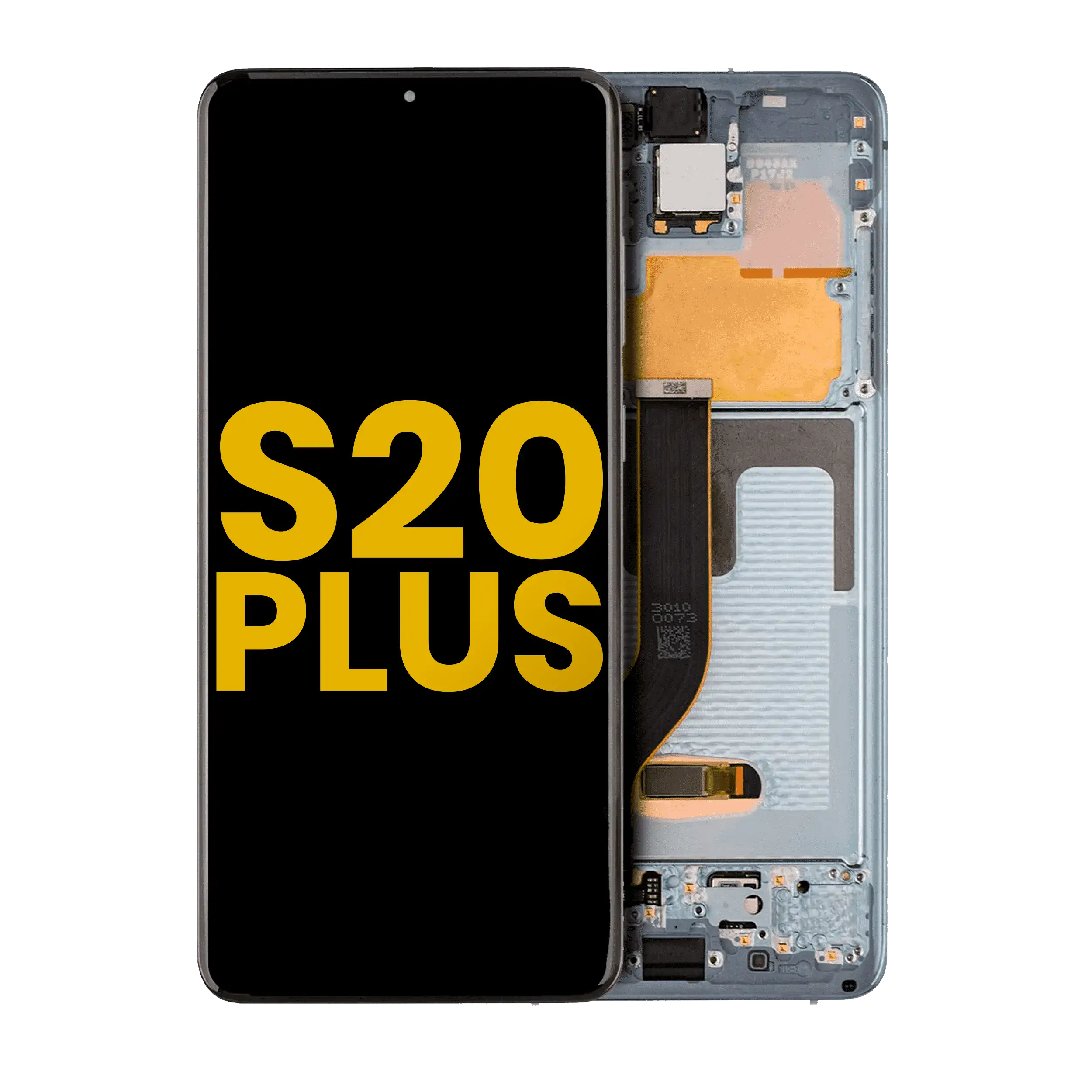 OLED-Display mit Rahmen für Samsung Galaxy S20 Plus 5G (Refurb.) Cloud Blue