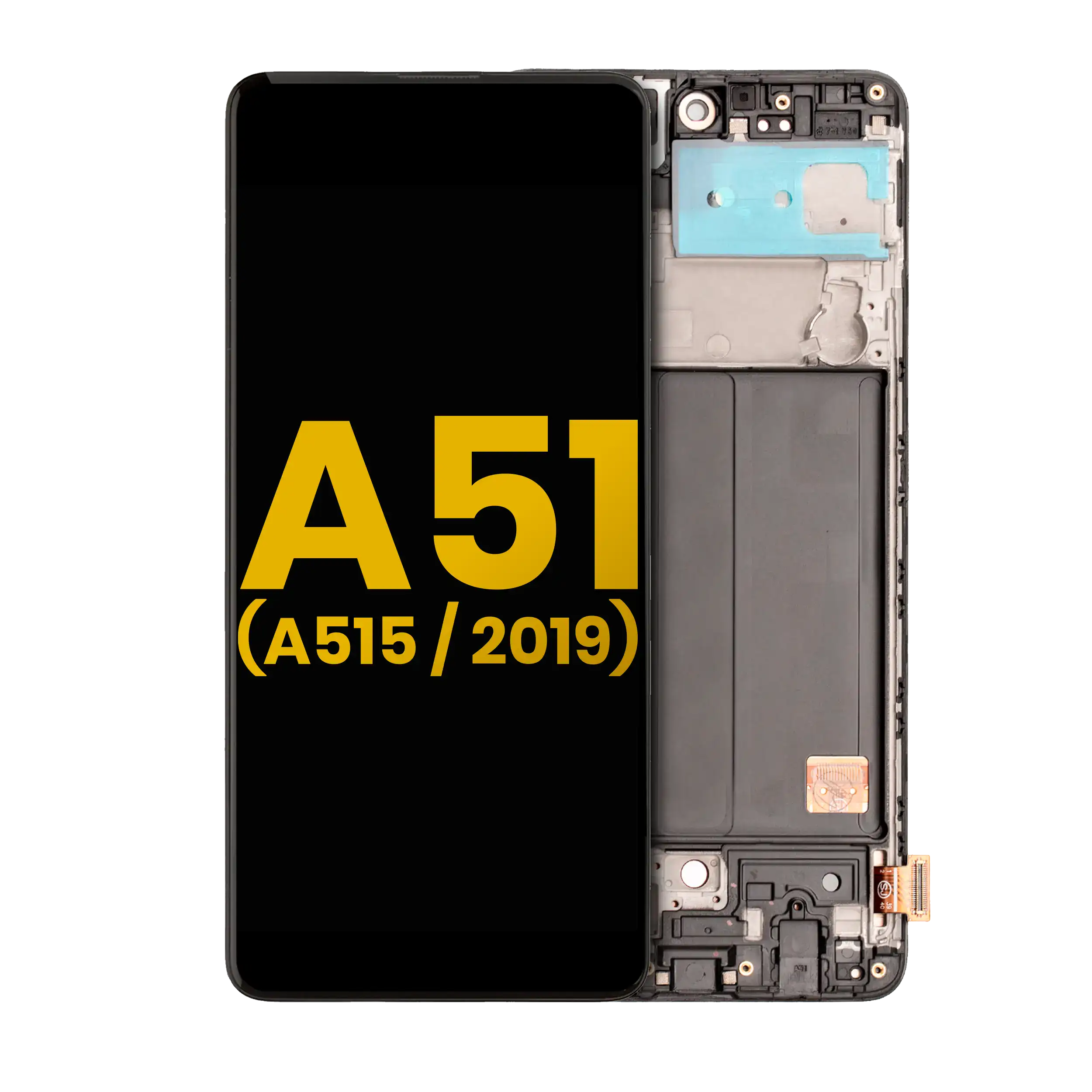 OLED-Display mit Rahmen für Samsung Galaxy A51 4G (Refurbished)
