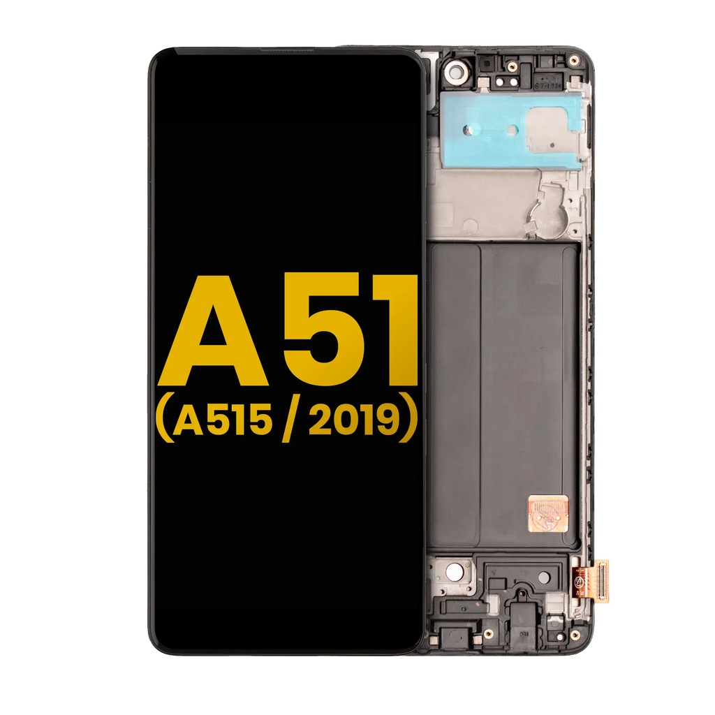 OLED-Display mit Rahmen für Samsung Galaxy A51 4G (Refurbished)