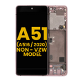 OLED-Display mit Rahmen für Samsung Galaxy A51 5G Refurbished Pink