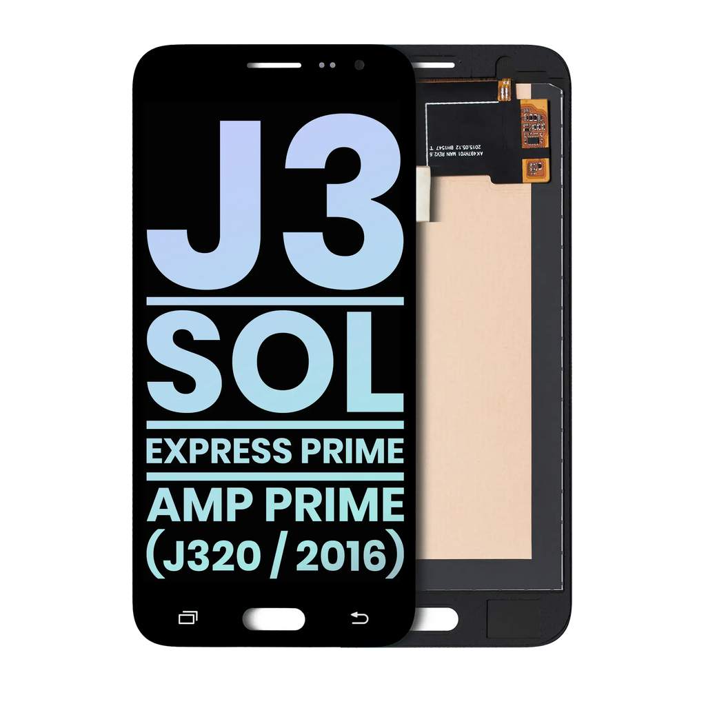 OLED-Display ohne Rahmen Samsung Galaxy J3 J320 Schwarz Service Pack