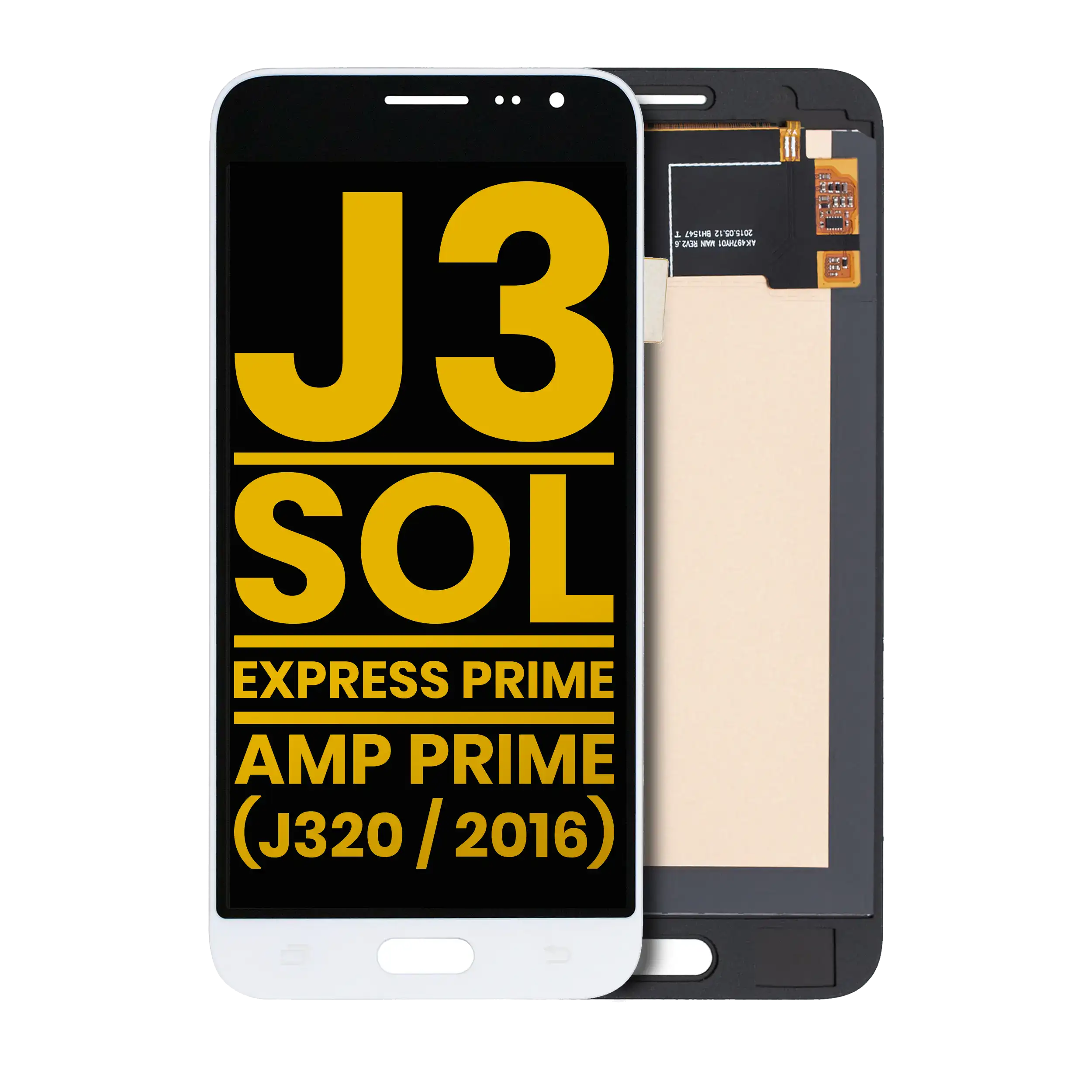 OLED Display without Frame for Samsung Galaxy J3 / Sol 4G / Express Prime / Amp Prime (J320 / 2016) (Refurbished) (White)