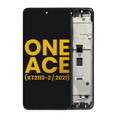 LCD mit Rahmen für Motorola One 5G Ace Refurbished Volcanic Gray