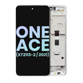 LCD-Display mit Rahmen Motorola One 5G Ace OEM Silber
