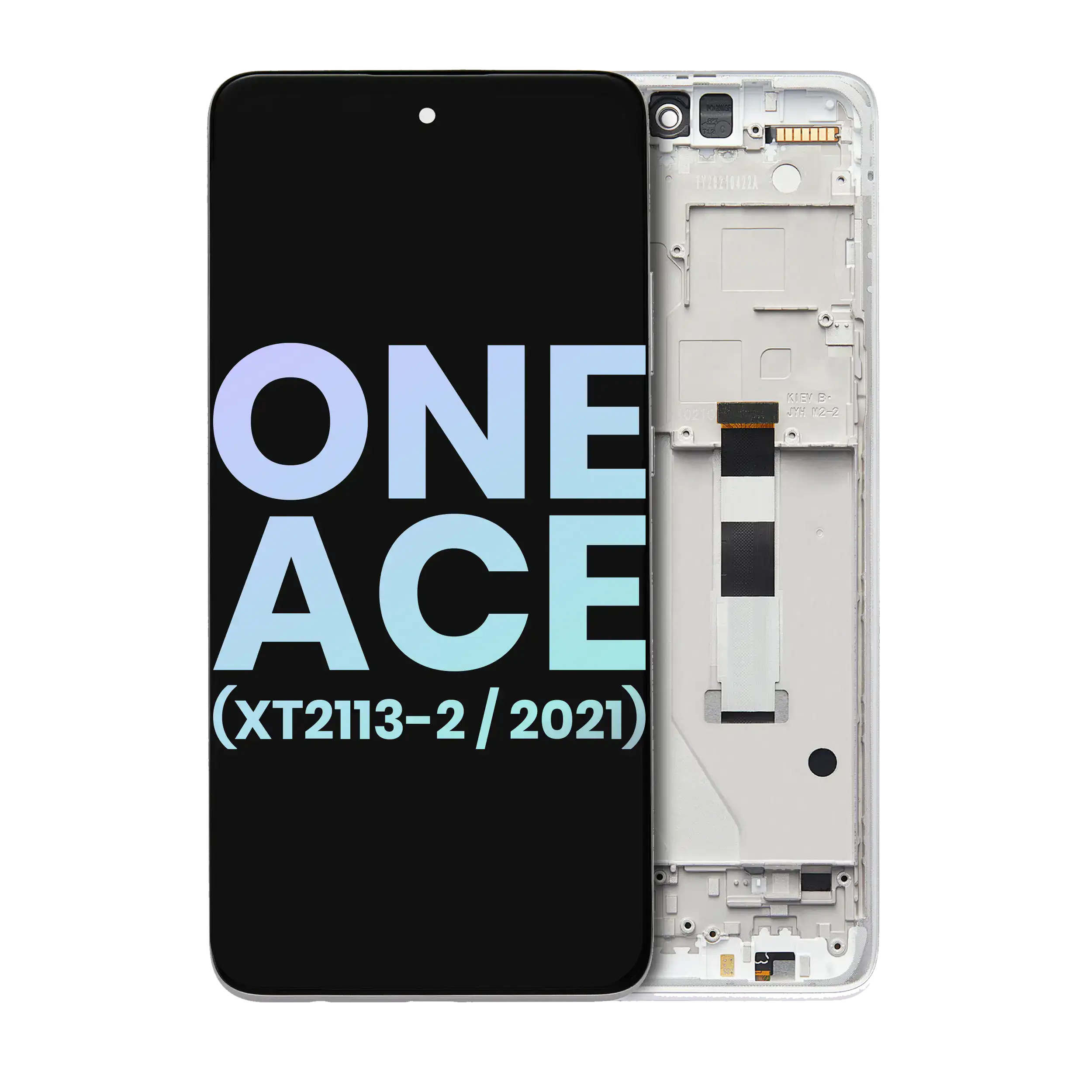 LCD Display with Frame for Motorola One 5G Ace (XT2113-2 / 2021) (Original OEM) (Frosted Silver)